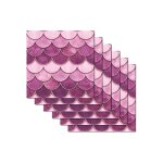 Cyslmuk - 6 pi�ces �cailles de poisson roses (15x15cm) - carreaux autocollants pour cuisine, salon, salle ...