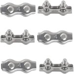 Cyslmuk - 6pi�ces m4 duplex clips serre - c�bles en acier inoxydable 304 pinces duplex pour filin pour ...