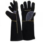 Cyslmuk - gants r�sistants au feu et � la chaleur, en cuir avec coutures en kevlar, parfaits pour chemin�e, ...