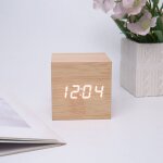 Cyslmuk - r�veil num�rique � led avec affichage de la date, de la temp�rature, 3 alarmes, 4 niveaux de ...