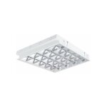 Kanlux - luminaire encastr  grille ? led t8 ? acier blanc ? 595x625mm ? bureau / industrie