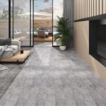 Dalles de plancher pvc 5, 02 m 2 mm autoadhsif marron ciment - vidaxl