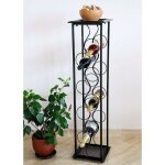 Dandibo - casier � vin colonne � fleurs 'oktave' 100 cm porte - bouteilles en m�tal �tag�re porte - bouteilles ...