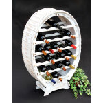 Dandibo - casier  vin blanc tonneau  vin en bois pour 24 bouteilles vintage shabby chic landhaus bar ...