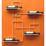 Dandibo - casier  vin 'white line' porte - bouteilles en mtal 90 cm porte - bouteilles mural