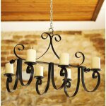 Dandibo - lustre chteau 60 cm chandelier bougeoir suspension en mtal