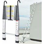 6, 2m �chelle t�lescopique, �chelle pliante aluminum avec 2 crochets, echelle pliable polyvalente pour ...