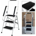 �chelle domestique � 3 marche, pliable, larges marches et antid�rapant tapis en caoutchouc, echelle pliante ...