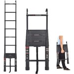 Dayplus - chelle t�lescopique en aluminium 6, 2 m hauteur crochet de s�curit� escamotable �chelle avec ...