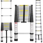 Conducteur télescopique alu tête de conducteur pliante de 14. 4ft d'alertes, échelles coulissantes extensibles ... Conducteur télescopique alu tête de conducteur pliante de 14. 4ft d'alertes, échelles coulissantes extensibles ...