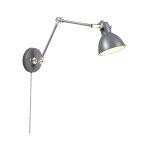 Dazzle - applique murale avec bras flexible - 1 lumire - l 800 mm - gris - design, moderne - clairage ...