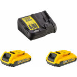 Dewalt - dcb115d2 pack de batteries 18v 2. 0ah li - ion - 2 batteries + chargeur
