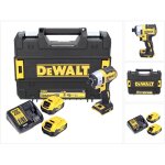 Dcf 887 p2 visseuse � chocs sans fil 18 v brushless avec mandrin de 1 / 4' + bo�tier tstak + 2x batteries ...