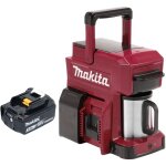Dcm 501 far cafeti�re sans fil 12 v maxi / 18 v rouge + 1x batterie 3, 0 ah - sans chargeur - makita