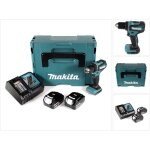 Ddf 485 rmj 18 v li - ion perceuse visseuse sans fil brushless 13 mm + coffret makpac + 2 x batteries ...