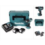 Ddf 485 rtj 18 v li - ion perceuse visseuse sans fil brushless 13 mm + coffret makpac + 2 x batteries ...