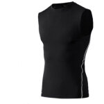 D�bardeur homme fitness musculation sans manches noir taille l pour running football