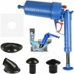 D�boucheur de canalisation � air comprim� ? 4 ventouses ? pompe haute pression pour �viers, baignoires ...