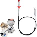 D�boucheur de canalisations flexible et puissant, d�boucheur d'�vier � piston de 160 cm, outil d'�limination ...