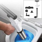 D�boucheur de toilette haute pression avec 4 t�tes rempla�ables d�boucheur � pompe wc d�boucheur de canalisati ...