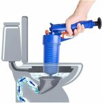 D�boucheur toilettes piston, d�bouchage wc bouch�, pompe haute pression canalisations manuel avec 4 adaptateur ...