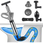 Deboucheur wc puissant, deboucheur toilette avec barom�tre, pompe deboucheur canalisation avec quatre ...