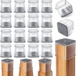Debuns ? lot de 16 protections de pieds de chaise en silicone transparent ? pour sols en bois dur et ...