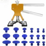 Debuns - kit d�bosselage sans peinture, outil d�bosselage carrosserie avec 18 ventouses bleu pour automobile, ...