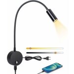 Debuns - liseuse murale, lampe de chevet murale led avec interrupteur tactile dimmable et port de charge ...