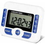 Debuns - minuteur � compte rebours multi - fonction 4 canaux minuterie de cuisson num�rique r�glable ...