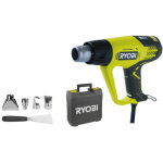 Ryobi ? d�capeur thermique 2000w ? temp�rature 50 - 650�c ? d�bit d'air 250 / 500 l / min ? 4 buses interchang ...