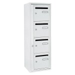 Decayeux - bloc de bo�tes aux lettres int�rieurs type languedoc standard 6 cases b6 coloris blanc 9016 ...