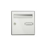 Façade de boîte aux lettres coté privé - decayeux blanc 300 305 Façade de boîte aux lettres coté privé - decayeux blanc 300 305
