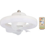 Decdeal - plafonnier led rotatif � 360 degr�s, intensit� variable, e27, 5 pales, 48 ??w, avec t�l�commande, ...
