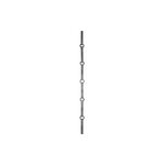 Barre carré à trous - longueur 2000mm - 14 trous carre de 12mm - acier deco fer forge Barre carré à trous - longueur 2000mm - 14 trous carre de 12mm - acier deco fer forge