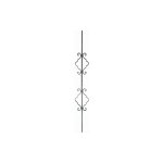 Deco fer forge - barreau semi torsadé avec double motif volutes - hauteur 900mm largeur 170mm carré de ... Deco fer forge - barreau semi torsadé avec double motif volutes - hauteur 900mm largeur 170mm carré de ...