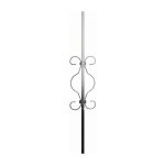 Barreau avec motif en volutes central - hauteur 900mm largeur 122mm carr de 12mm - fer forg -  souder ...