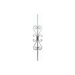 Barreau avec motif en volutes central - hauteur 900mm largeur 180mm carr� de 12mm - fer forg� - � souder ...