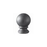 Boule avec support - hauteur 85mm largeur 55mm base 45mm - fer forg -  souder deco fer forge