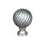 Boule avec support - hauteur 115mm largeur 80mm base �45mm - aluminium - � visser deco fer forge
