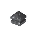 Chapeau couvre poteau carr� en pointe diamant - largeur 40mm longueur 40mm - acier - � souder - deco ...