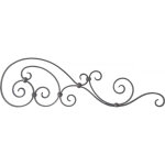 Deco fer forge ? long d�cor 4 volutes 225mm x 750mm ? fer forg� brut � souder ? renforce la s�curit� ...
