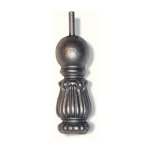 Equerre pour rampe, garniture droite pour barreaux de 16mm - hauteur 105mm largeur 35mm - fonte -  ...