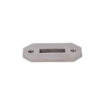 Qualite francaise] - platine rectangle pour poteau plat - longueur 92mm largeur 48mm - inox 316 - � visser ...
