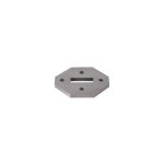 Qualite francaise] - platine losange pour poteau plat - longueur 92mm largeur 75mm - inox 316 - � visser ...