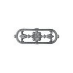 Frise en fonte motif floral pour appui de fentre ou garde - corps - hauteur 110mm largeur 310mm - double ...