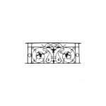 Garde corps en fonte 1450x480mm deco fer forge Garde corps en fonte 1450x480mm deco fer forge