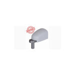 Deco fer forge - gond modulo rglable avec cache blanc haut ou bas - axe 12mm - inox -  visser
