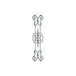 Panneau en fonte pour appui de fenêtre ou garde - corps - hauteur 890mm largeur 200mm - à souder sur ... Panneau en fonte pour appui de fenêtre ou garde - corps - hauteur 890mm largeur 200mm - à souder sur ...