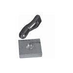 Deco fer forge - pivot inférieur désaxé à bille - hauteur 96mm Ø24mm - acier - à souder Deco fer forge - pivot inférieur désaxé à bille - hauteur 96mm Ø24mm - acier - à souder